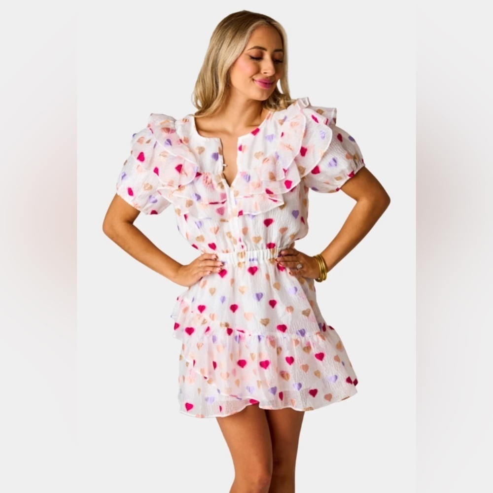 NWT Buddy Love NORMA RUFFLE SHORT DRESS - KISSING BOOTH Size Small